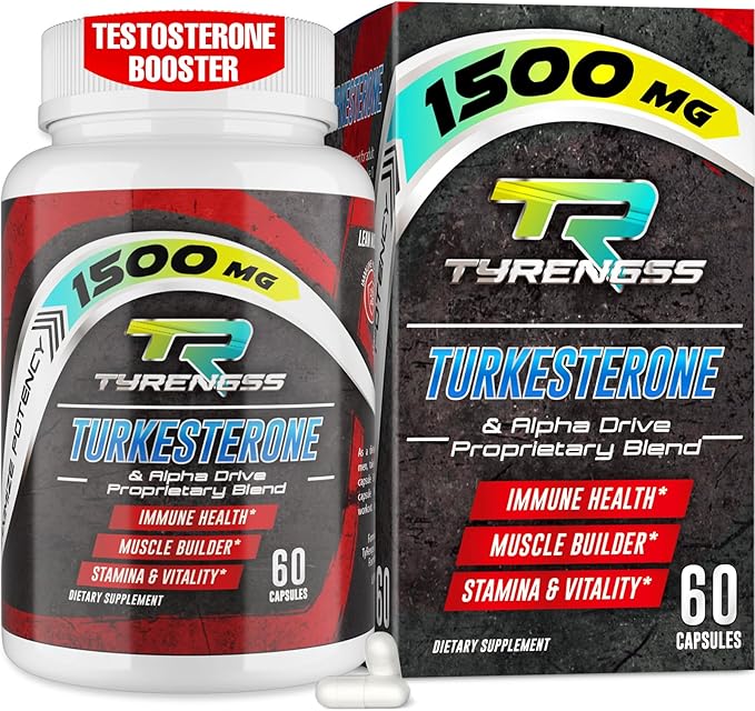 Testosterone Supplement for Men - Testosterone Booster for Men, 4X Strength Male Enhancing Supplement with Zinc, Ashwagandha, Maca Root for Workout, Muscle Builder, Performance - 60 Capsules