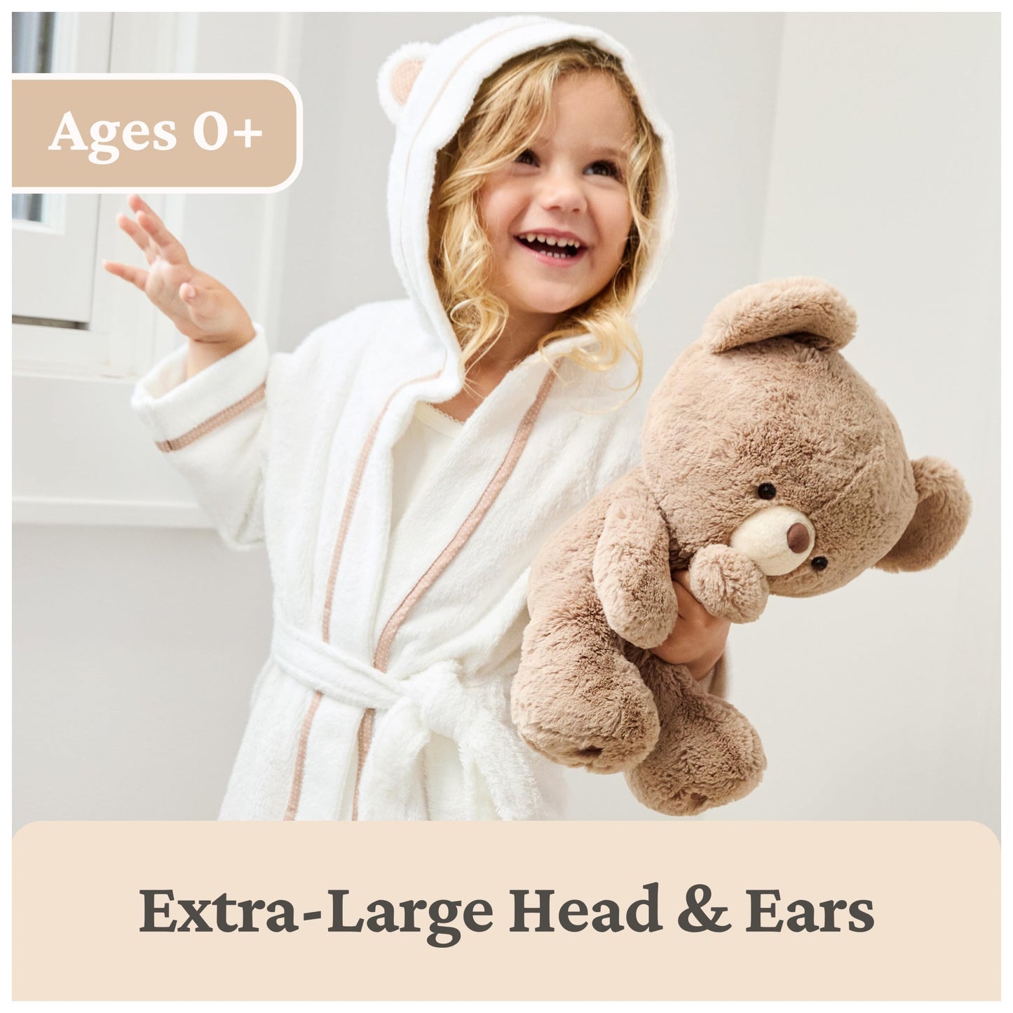 GUND Forever Friends: Kai Teddy Bear Plush Toy, As Seen on The View, Premium Stuffed Animal for Ages 0 and Up, Taupe, 12”