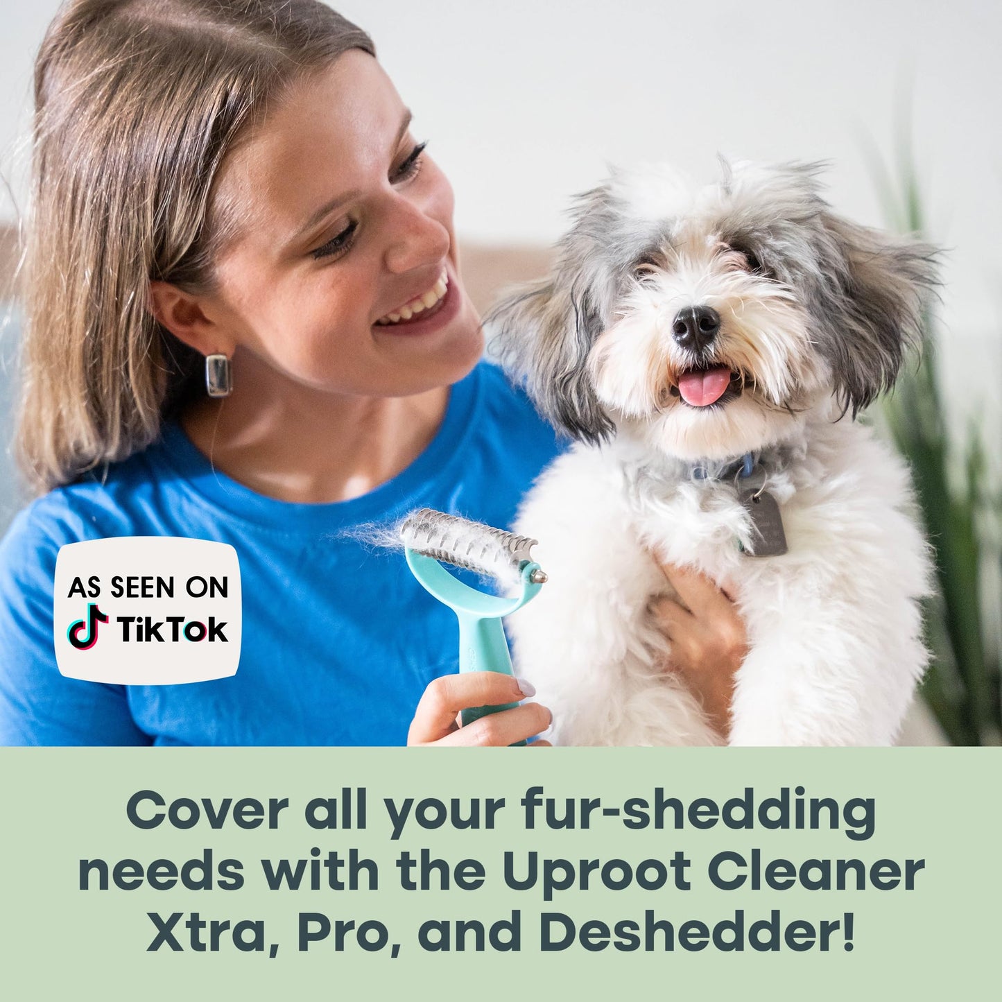 Uproot Clean Deshedder Xtra, Pro, & Deshedder Bundle - Pet Hair Removal Tool & Dog Brush for Shedding Bundle - Easy Cat & Dog Hair Remover & Carpet Rake Set with Special Dog Grooming Brush!