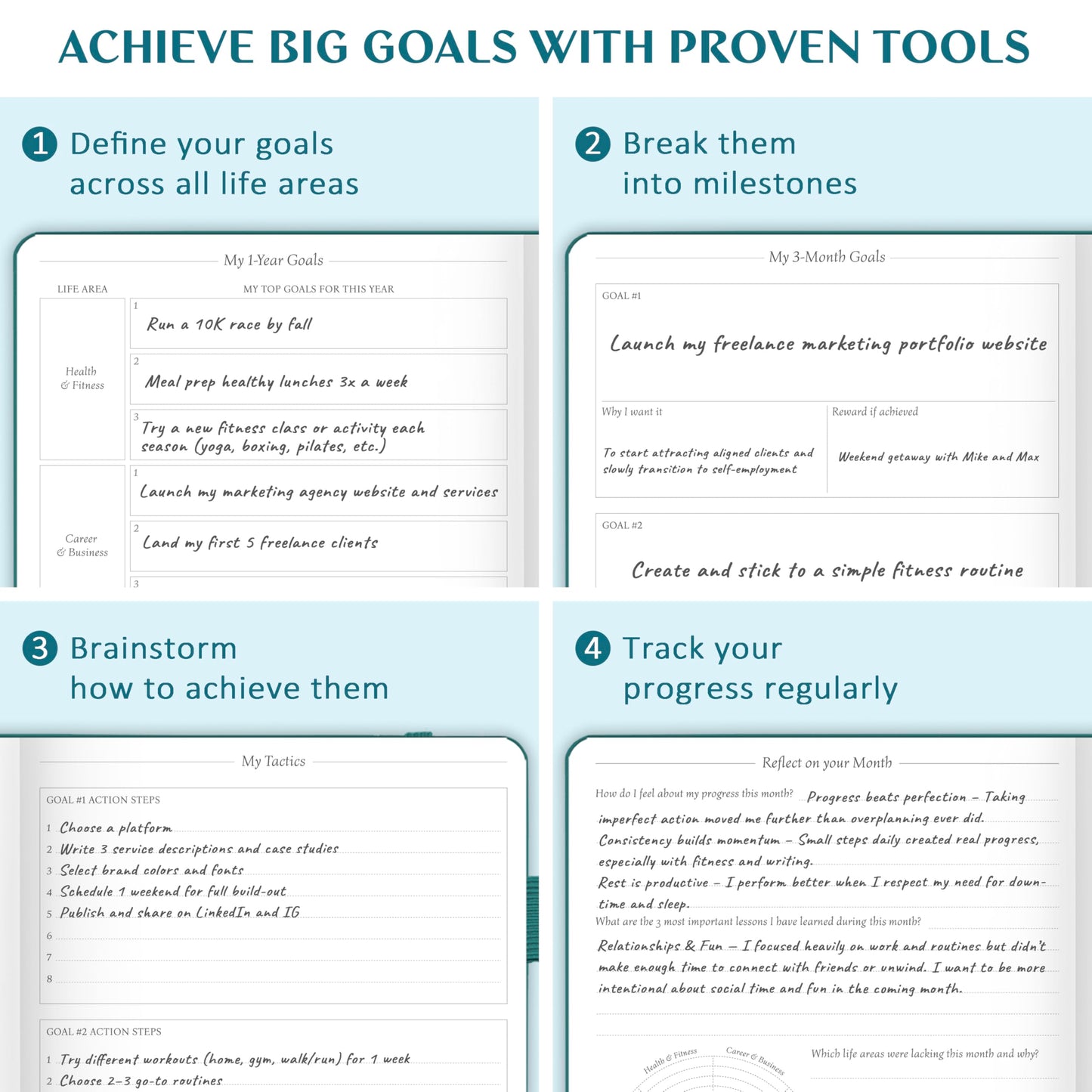 Legend Planner Jan 2026 – Jan 2027 Dated Weekly & Monthly Planner to Hit Your Goals, Increase Productivity & Live Happier. Organizer Notebook & Productivity Journal. A5 Hardcover (Dark Teal)