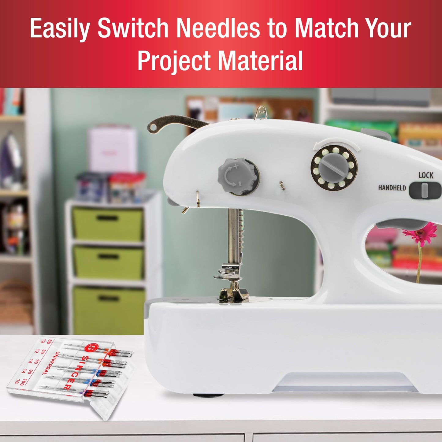 SINGER Stitch Quick + Portable Cordless Mending Machine Bundles (Two Thread Stitch Quick +)