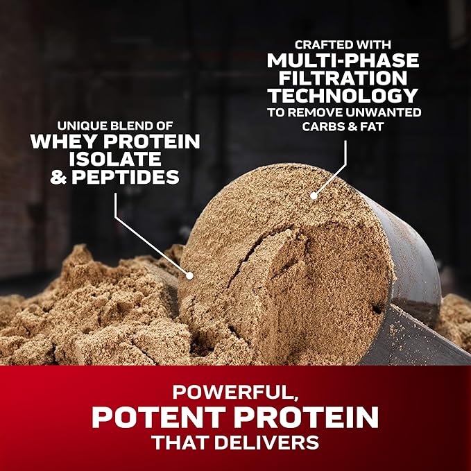 Muscletech Whey Protein Powder (Strawberry, 2.2 Pound) - Nitro-Tech Ultimate Muscle Building Formula with Whey Protein Isolate & Peptides - 30g of Protein, 3g of Creatine & 6.8g of BCAA