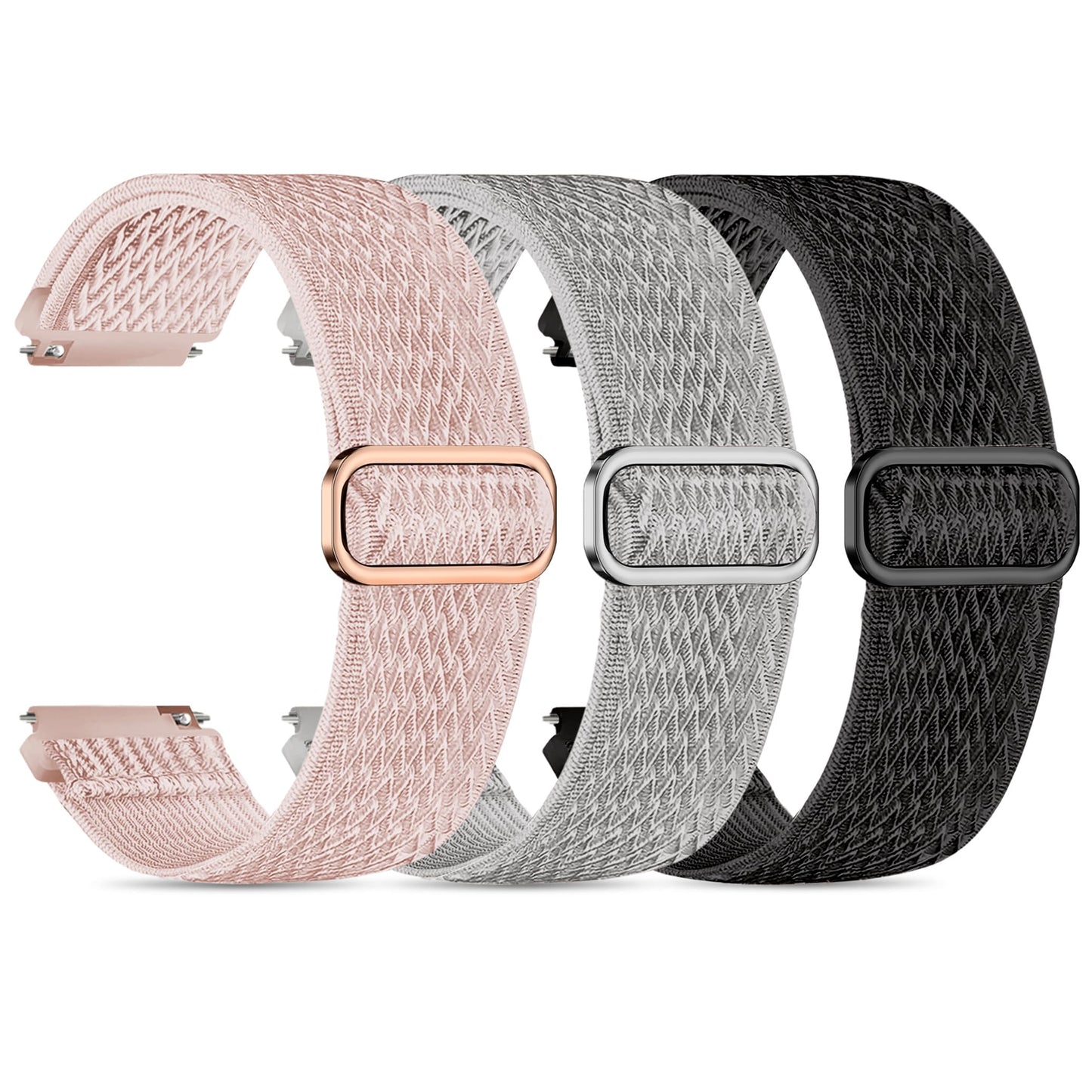 Tovimall 3 Pack ID208 Plus Smart Watch Bands for Fitpolo/Quican/Aeac/Tensky ID208 Plus Smartwatch, 22mm Elastic Nylon Replacement Wristband Adjustable Straps for man woman