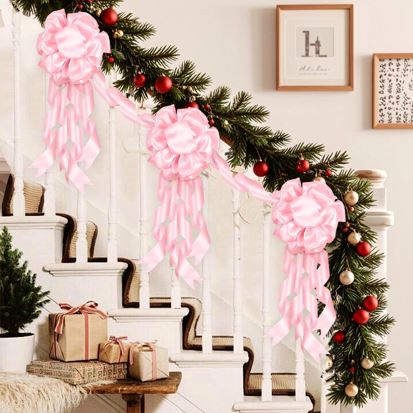 VATIN Light Pink Satin Wired Ribbon 1-1/2" Pink Satin Wired Ribbon for Gift Wrapping Decoration Crafts Home Decor -Continous 10 Yards