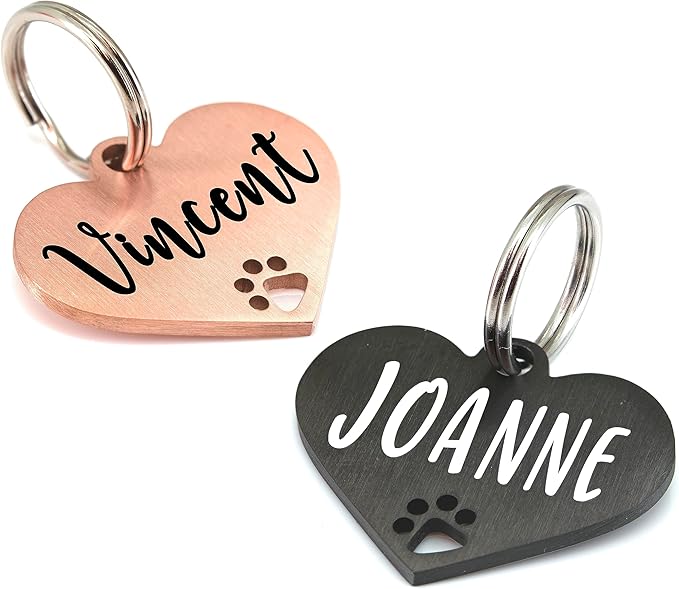 Ultra Joys Personalized Dog Tags - Engraved Pet ID Tag, Rose Military Tag