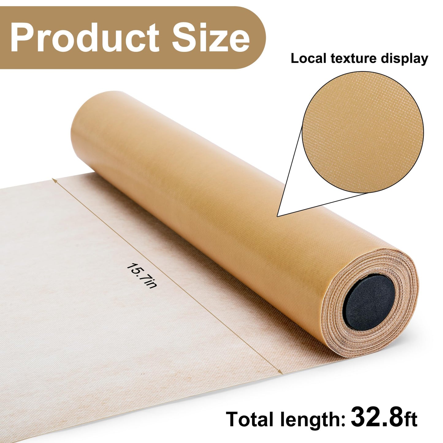 32.8ft x 15.7" Burlap Texture Bulletin Board Roll, Reusable Brown Non-Woven Bulletin Board Decor Border, Waterproof Erasable Burlap Classroom Poster Background for Back to School Wall Decor Wrap Craft