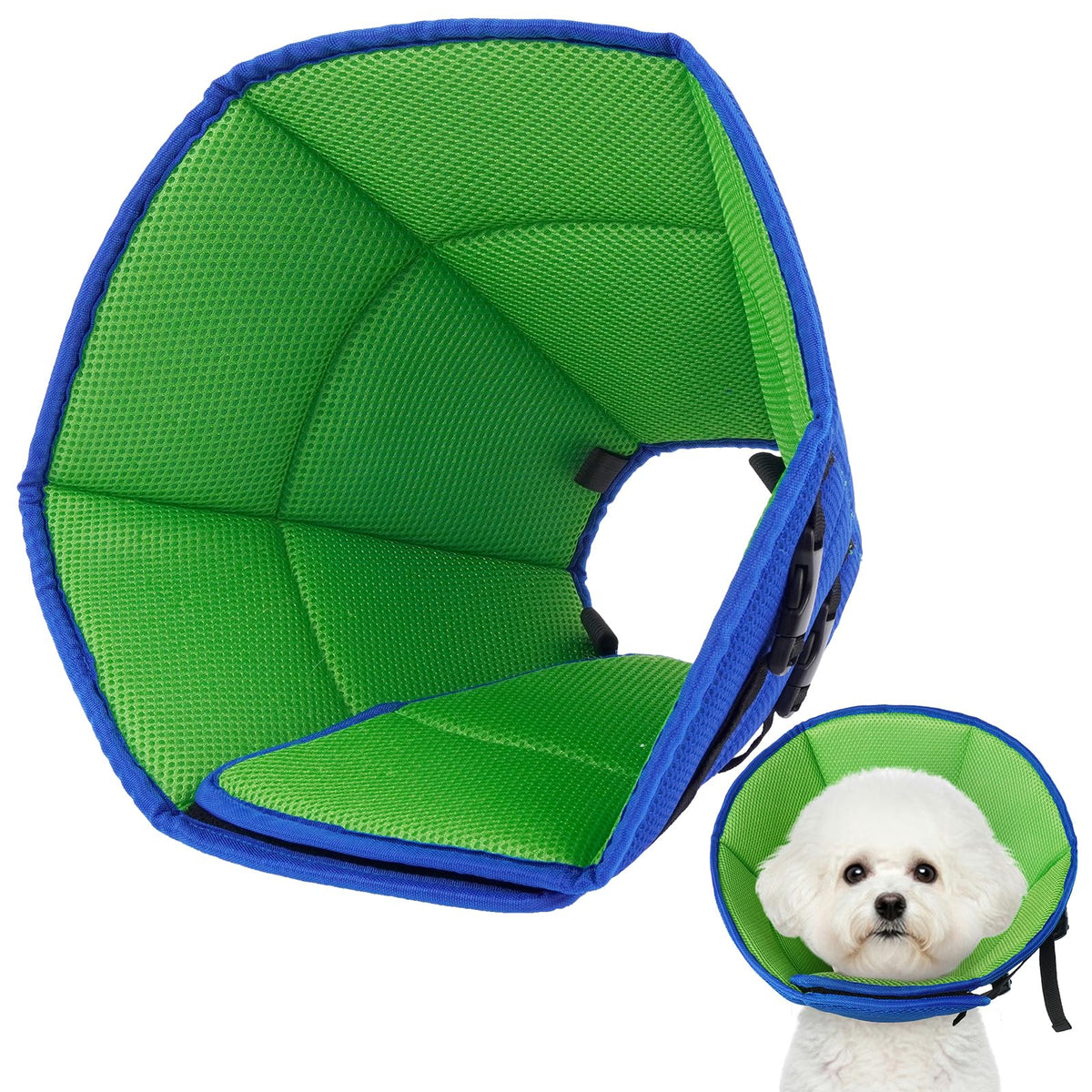 Allroaring Soft Dog Recovery Cone Adjustable Stop Licking Wounds Purple M