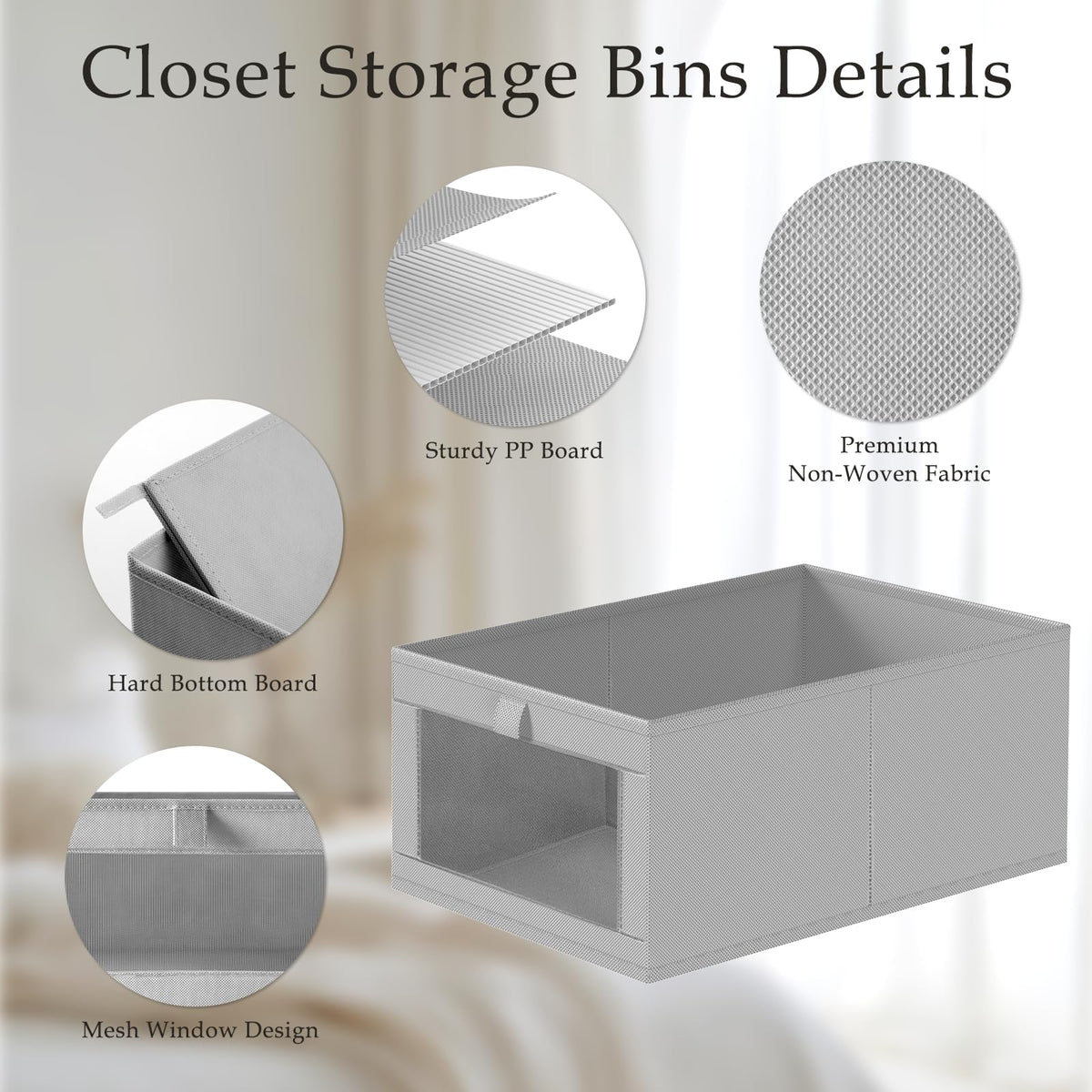 8 Pack Linen Closet Organizers and Storage (8 Count)