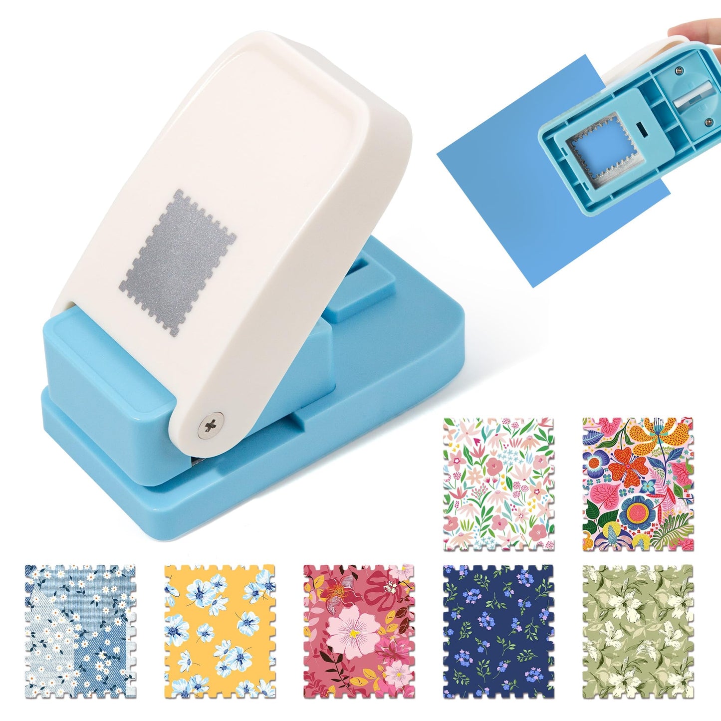 Postage Stamp Puncher,1x0.8 inch Rectangular Postage Stamp Puncher,Paper Punch,Stamp Hole Puncher,Stamp Cutter,Portable Stamp Punching Machine for Envelope，Scrapbooking, Card Making, DIY Arts.