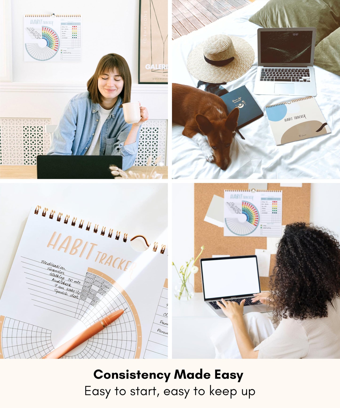 Lamare 2026 Habit Tracker Calendar – Premium Daily Habit Tracker Journal and Goal Board, Workout Motivation & Productivity Tool