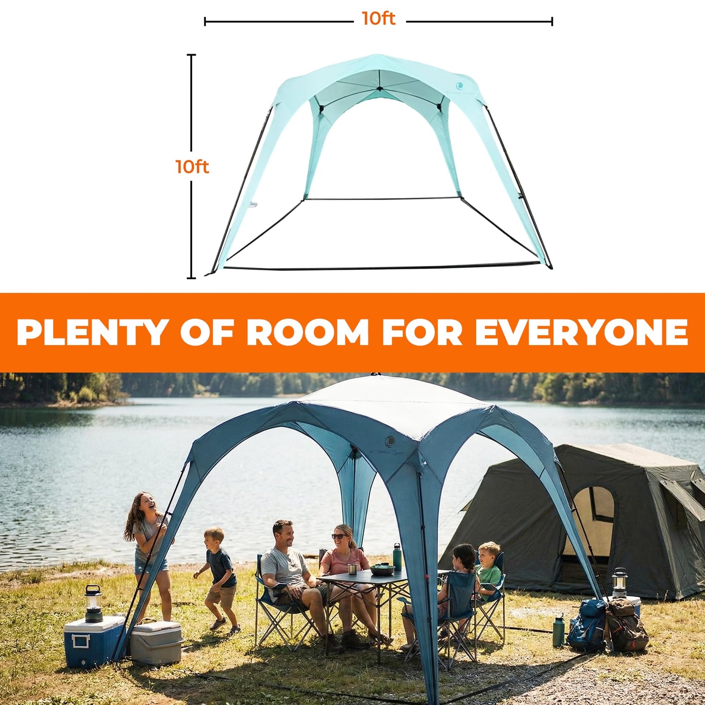 Pop ’N Go® Beach Canopy – Windproof, Beach Tent with Quick Setup, UV Shade, Lightweight & Portable Design – Perfect for Beach Days, Outdoor Play, Camping & Family Adventures (Sweet Mint)