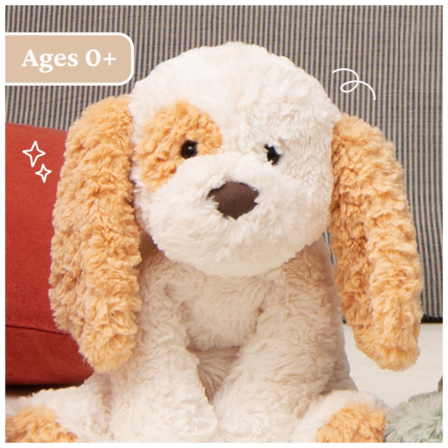 GUND Cozys Collection Puppy Plush, Puppy Dog Stuffed Animal for Ages 0 and Up, Tan/Cream, 10"