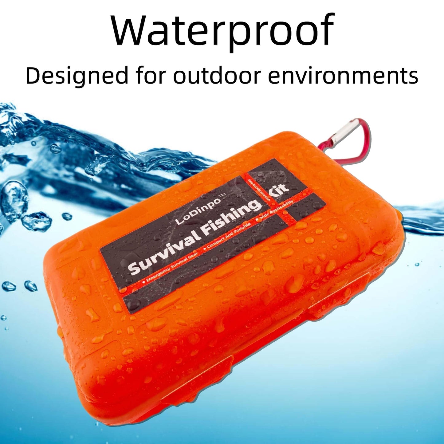 LoDinpo Mini Survival Fishing Kit Compact Emergency Fishing Gear for Camping, Hiking, Bushcraft, Backpacking Small Tackle Box with Hooks, Line, Floats Tools Great Gift for Fishermen, Hikers&Preppers