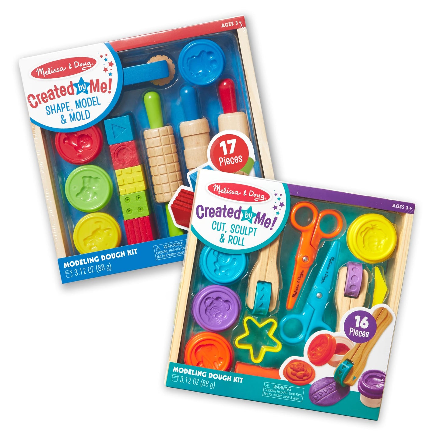 Melissa & Doug Modeling Dough & Sculpting Tools, 8 Tubs of Playdough Modeling Clay with Cutters, Rollers & Molds, Arts & Crafts Kit & Accessories, Preschool Learning Toys for Kids Ages 3+