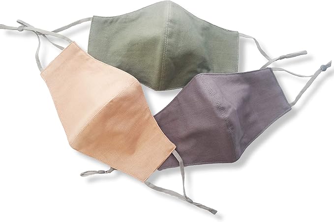 HOPE LOVE SHINE Face Mask Adjustable Filter Pocket Reusable Breathable Washable Cloth Mask Face Masks for Women Men - 3 Pack