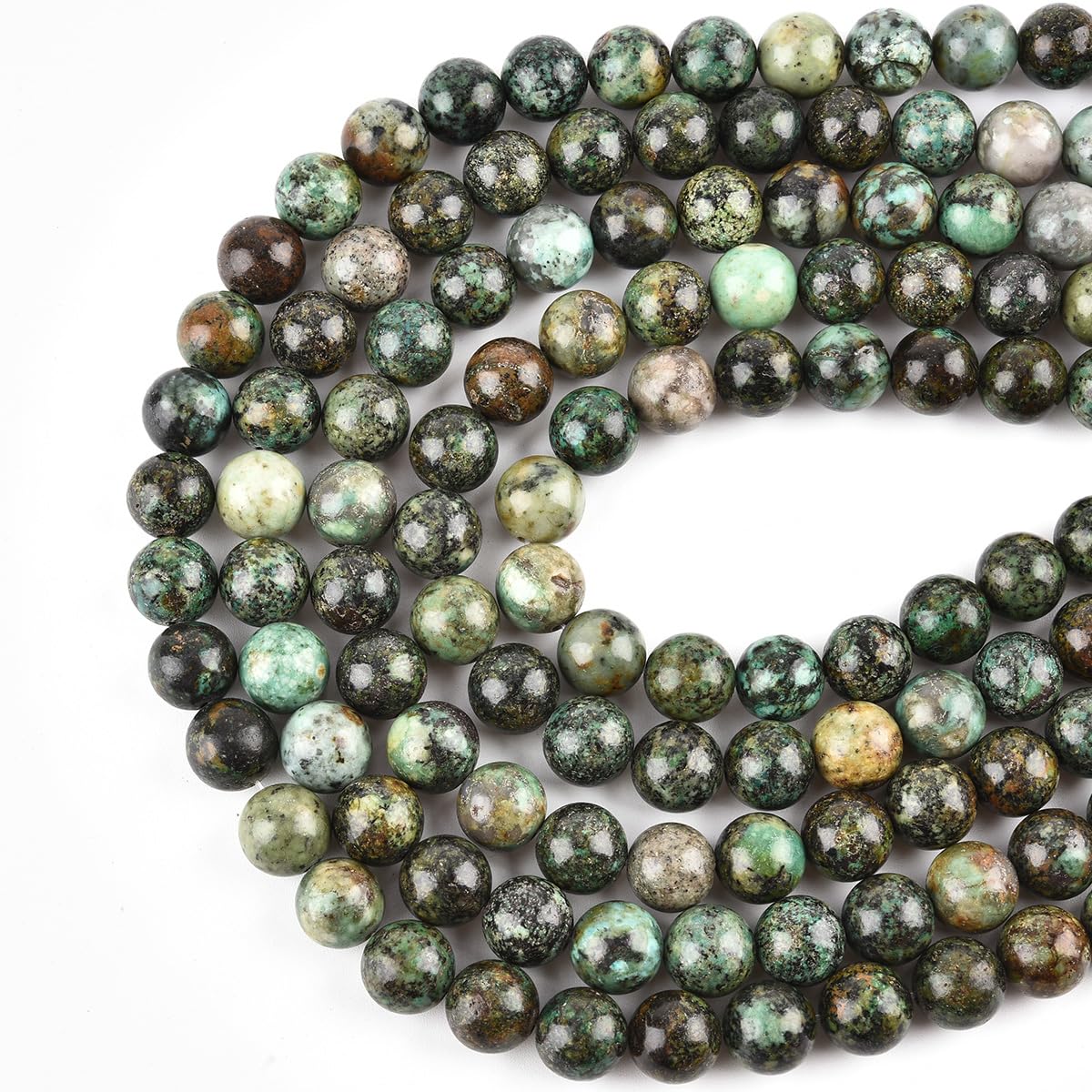 6mm Round African Turquoise Beads for Jewelry Making Natural Gemstone Semi Precious Strand 15 Inch(58-60pcs/Strand)