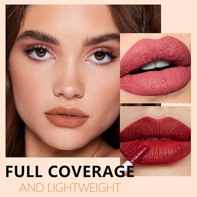 Red Lipstick Long Lasting Lipsticks for Women Pigmented Smudgeproof Transferproof Vegan Cruelty Free Lip Makeup (A48 Tea Time, 1 Pack)