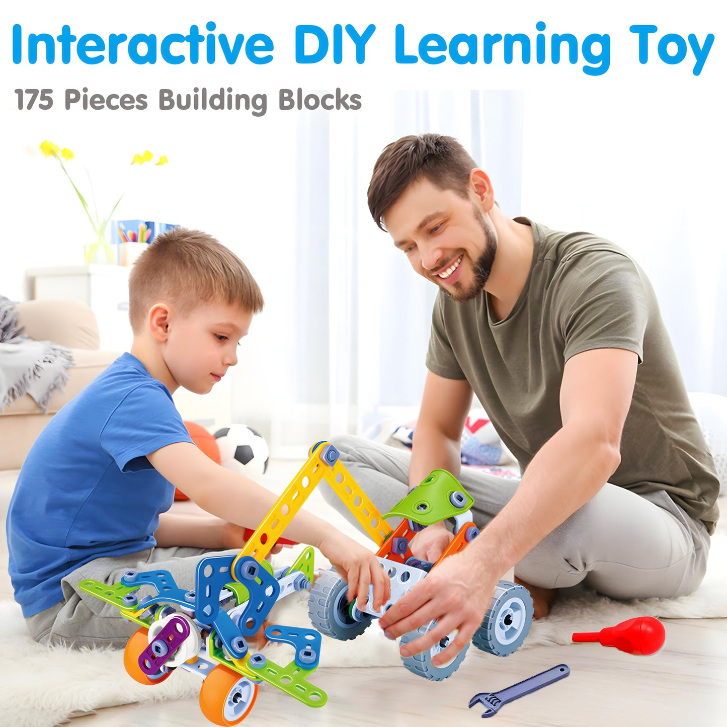 MOONTOY 11 in 1 STEM Kits Building Toys for Kids Ages 4-8 5-7, Stem Toys for 4 5 6 7 8 Year Old Boy Birthday Gift, Educational Construction Set for Boys 4-6 6-8 5-8, Creative Learning Engineering Game