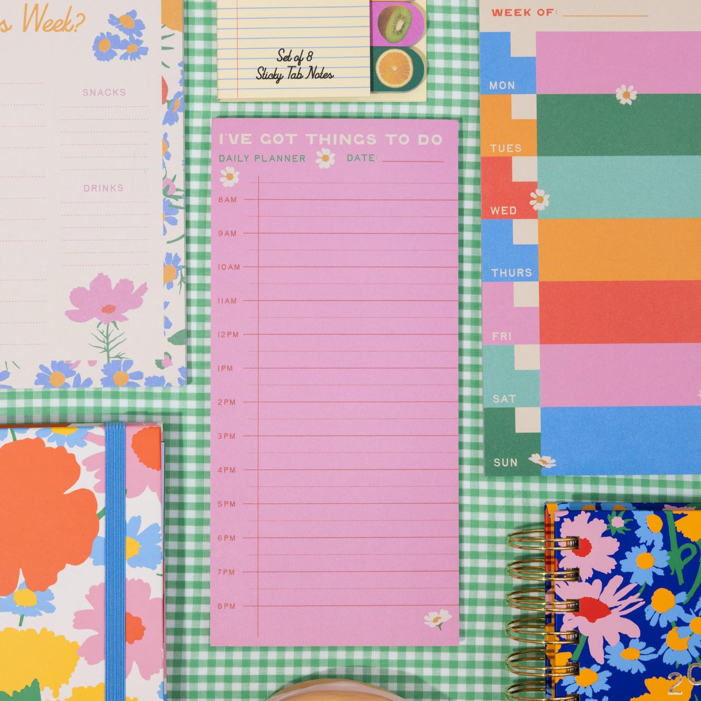 ban.do Weekly Planner Notepad, Desk Planner/Schedule Pads with 60 Sheets Each, Undated Weekly Desktop Calendar/Agenda (I've Got Things to Do)