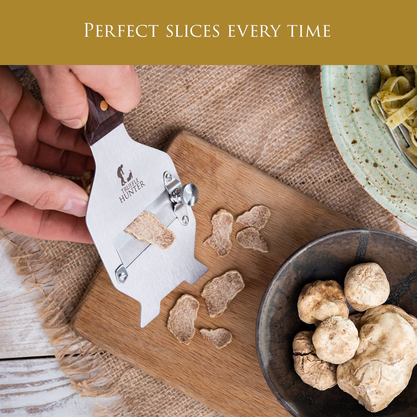TruffleHunter - Professional Truffle Shaver - Stainless Steel Adjustable Mandoline Slicer