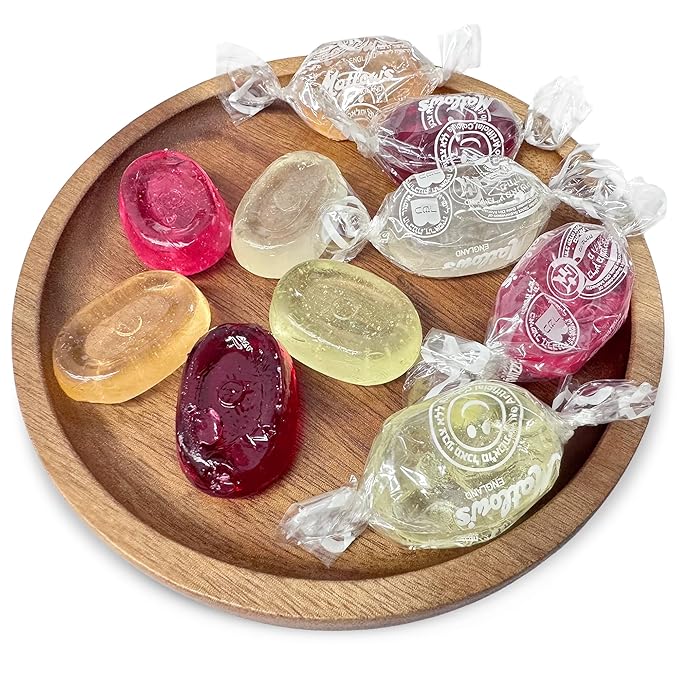 NY Spice Shop Assorted Crystal Fruit Hard Candy - 1 Pound Mix Fruit Flavored Delicious Old Fashioned Individually Wrapped Bulk Candy for Candy Lovers