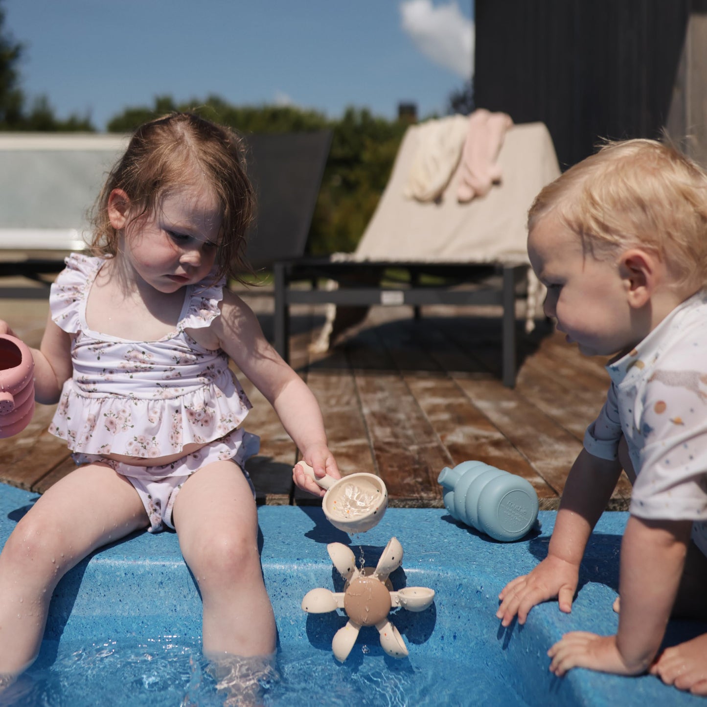 mushie Water Wheel Bath Toy | Toddler Sensory Toys for Bath & Play