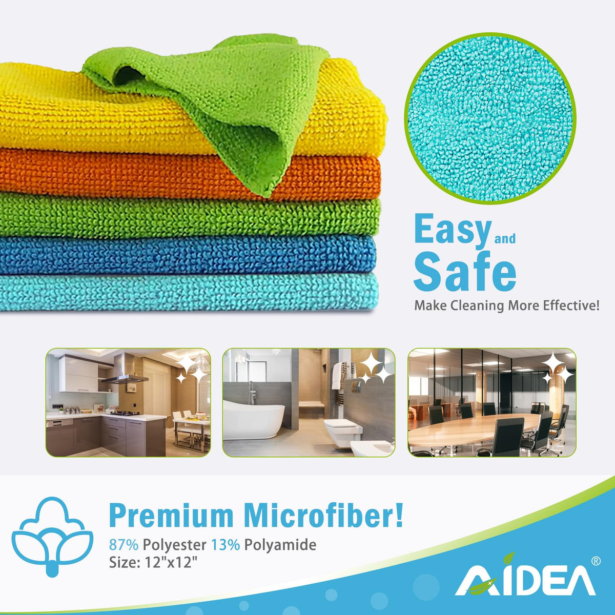 Microfiber Cleaning Cloth (20 Count)