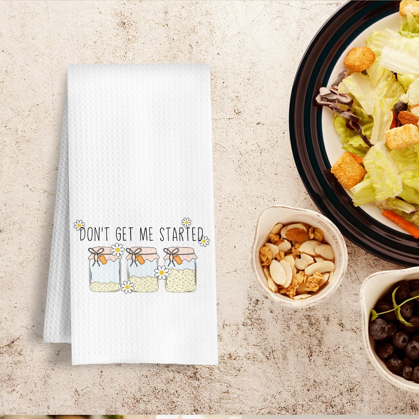HSIASHENG Funny Sourdough Baking Kitchen Towels, Gifts for Sourdough Bakers Baking Lovers Dish Towels, Bread Maker Gifts Hand Tea Towel for Dining Kitchen, 16x24 Inch