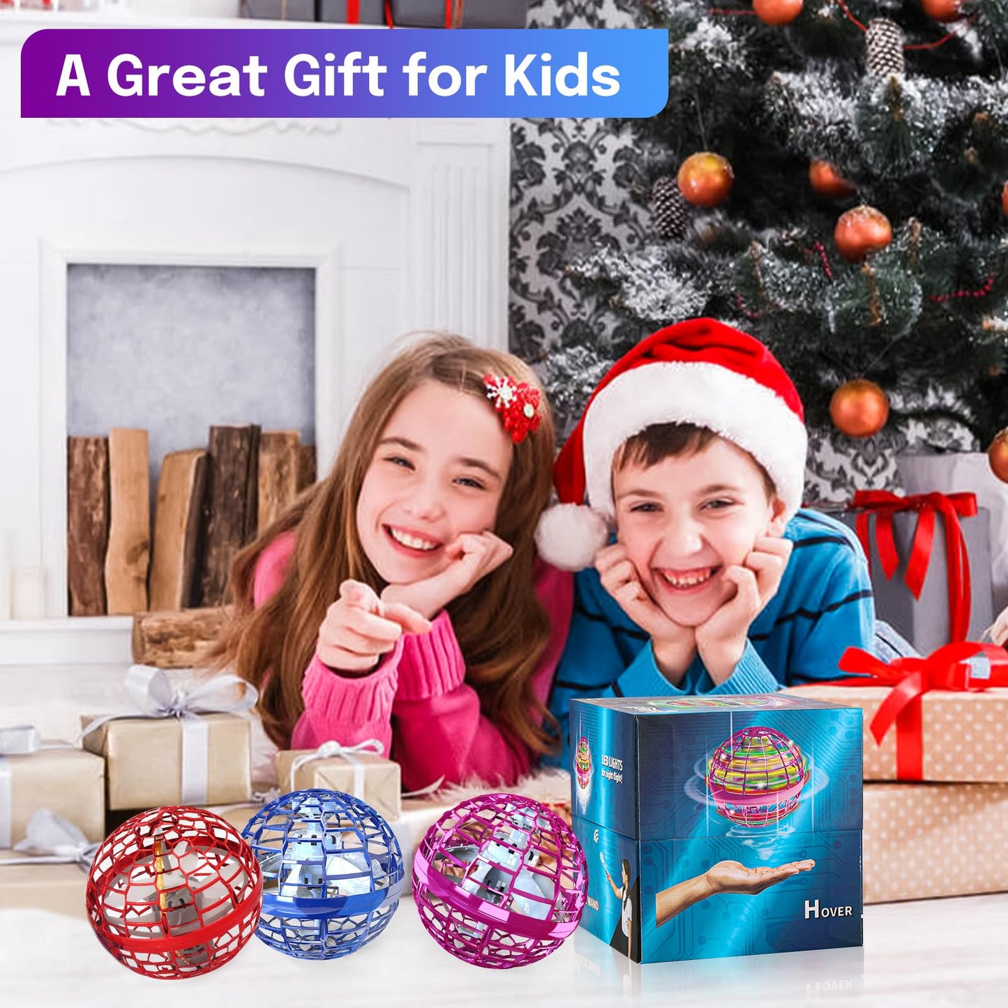 WHATOOK Flying Orb Toy: 2026 Upgraded Boomerang Ball, Hover Orb, Cosmic Globe Flying Spinner, Hand Controlled Mini Drone Ball, Cool Toys for 6-10+ Years Old Boys & Girls, Blue