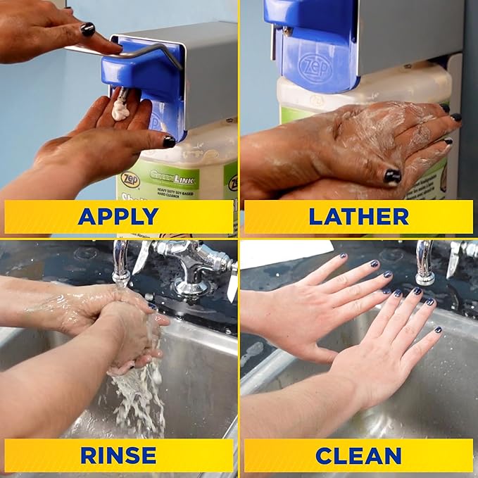Zep Shell Shock Walnut-Based Pro Hand Cleaner D-4000 Hand Soap Dispenser - 1 Gal (Case of 4) - 318524 - Biodegradable Soy and Walnut-Based Formula
