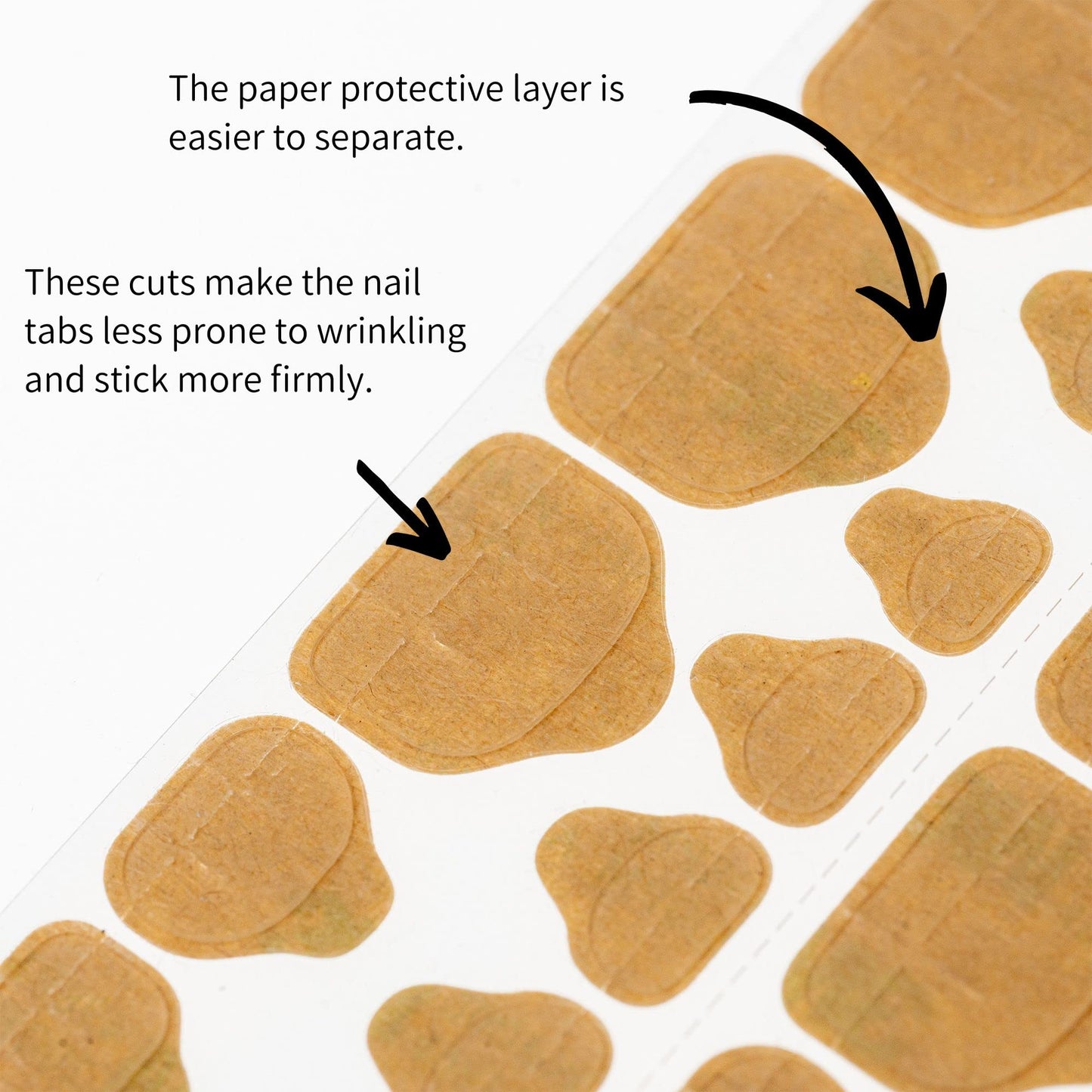 Sun&Beam Nails Adhesive Tabs 25 Sheets for Press On False Nail Tip Gel Glue Double Sided Tape Stickers Waterproof Transparent Strong Sticky (for Foot 25 Sheets)