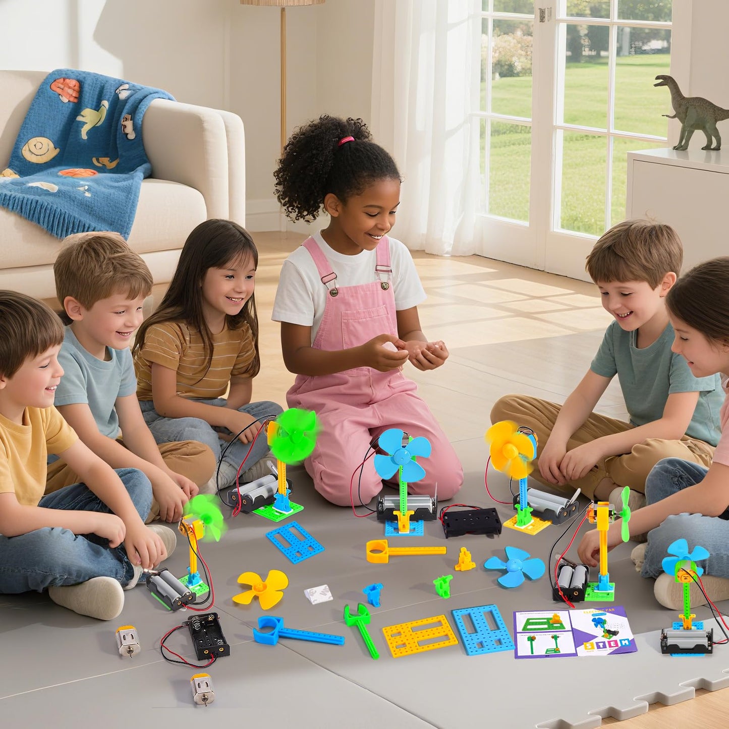Bulk STEM Kits - 8 Set Electrical Fans, Girls Boys Crafts Science Kits for Kids Age 8-12, STEM Toys for Boys 8-10 8 10 12 13 Classroom, Engineering Activities Experiments Projects Circuit