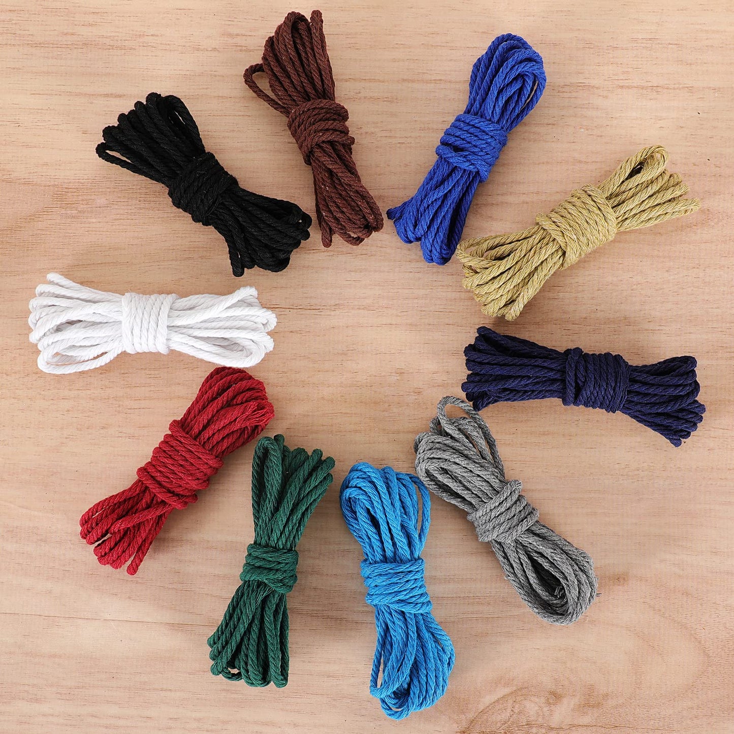 Macrame Cord 3mm x 328yd | 100% Natural Cotton Macrame Rope | 4 Strand Twisted Cotton Cord for DIY Crafts Knitting Plant Hangers Wedding Decor, Dark Green