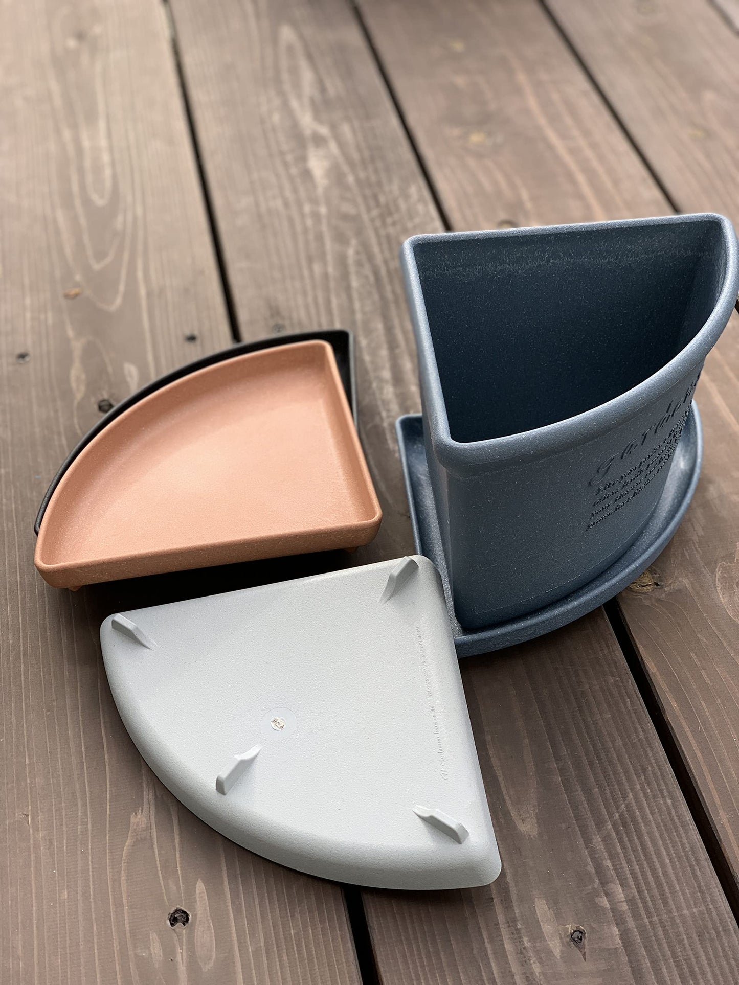 Yahata Kasei 243069 Eco Pot/Corner Eco Plate, 260, Navy, Arble Hachiman Gardens: arble, Made in Japan