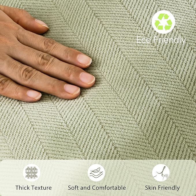 ZWJD Sage Green Pillow Covers 12x20 Set of 2 Chenille Throw Pillow Covers with Elegant Design Soft and Luxurious Decorative Throw Pillows for Couch, Bed, and Home Decor