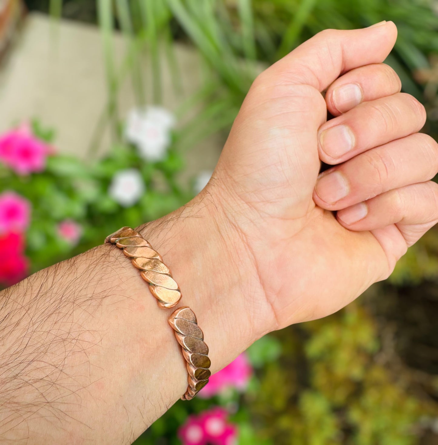 Healing Lama™ Hand Forged 100% Copper Bracelet. Made with Solid and High Gauge Pure Copper. (Braided)