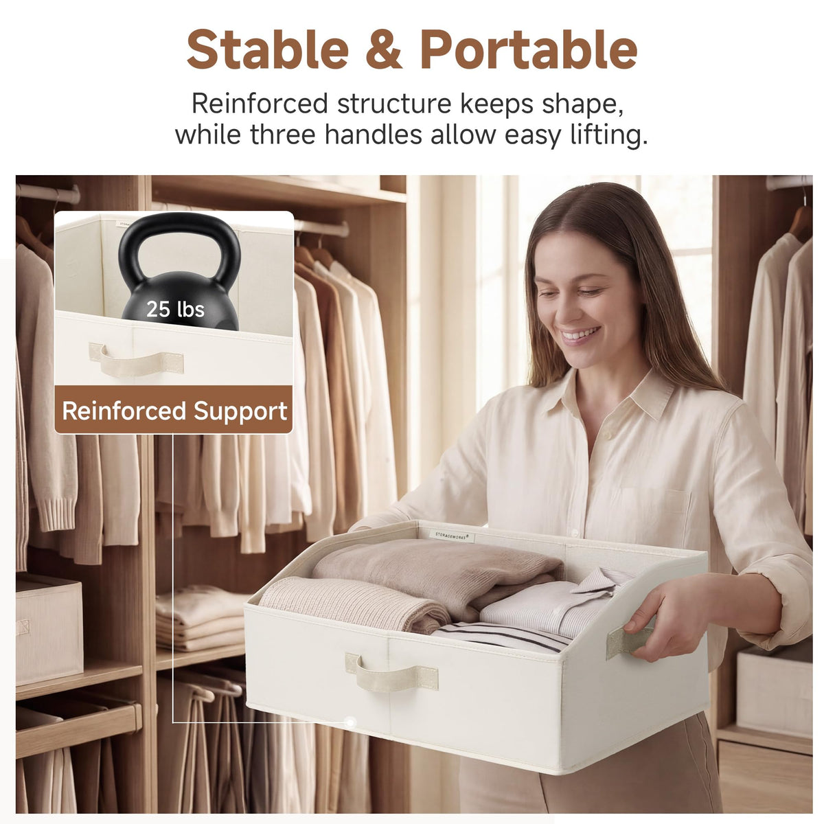Closet Storage Bins Trapezoid (3 Count)