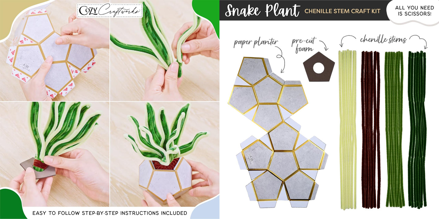 WeVeel Cozy Craftworks Chenille Stem Craft Kit (Plants)