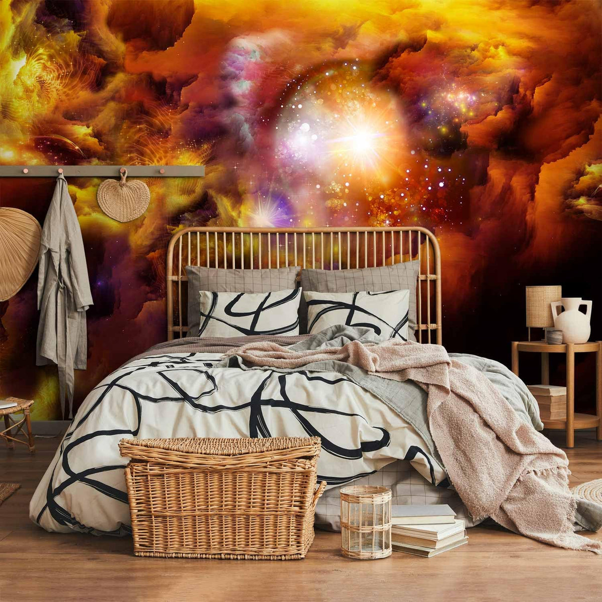 artgeist Wall Mural Cosmos Galaxy 116x83 in - Peel and Stick Self-Adhesive Wallpaper Removable Large Sticker Foil Wall Decor Print Picture Image Design n-A-0027-a-d