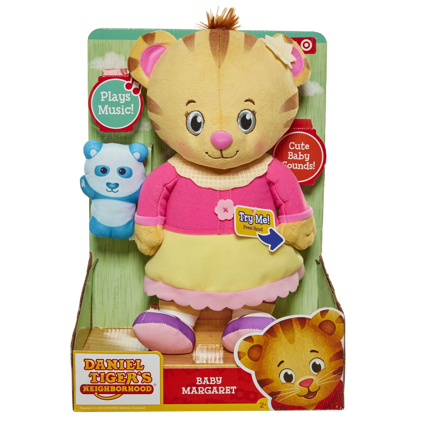 JAKKS Pacific Daniel Tigers Neighborhood Talking Baby Margaret Plush, 12 inch