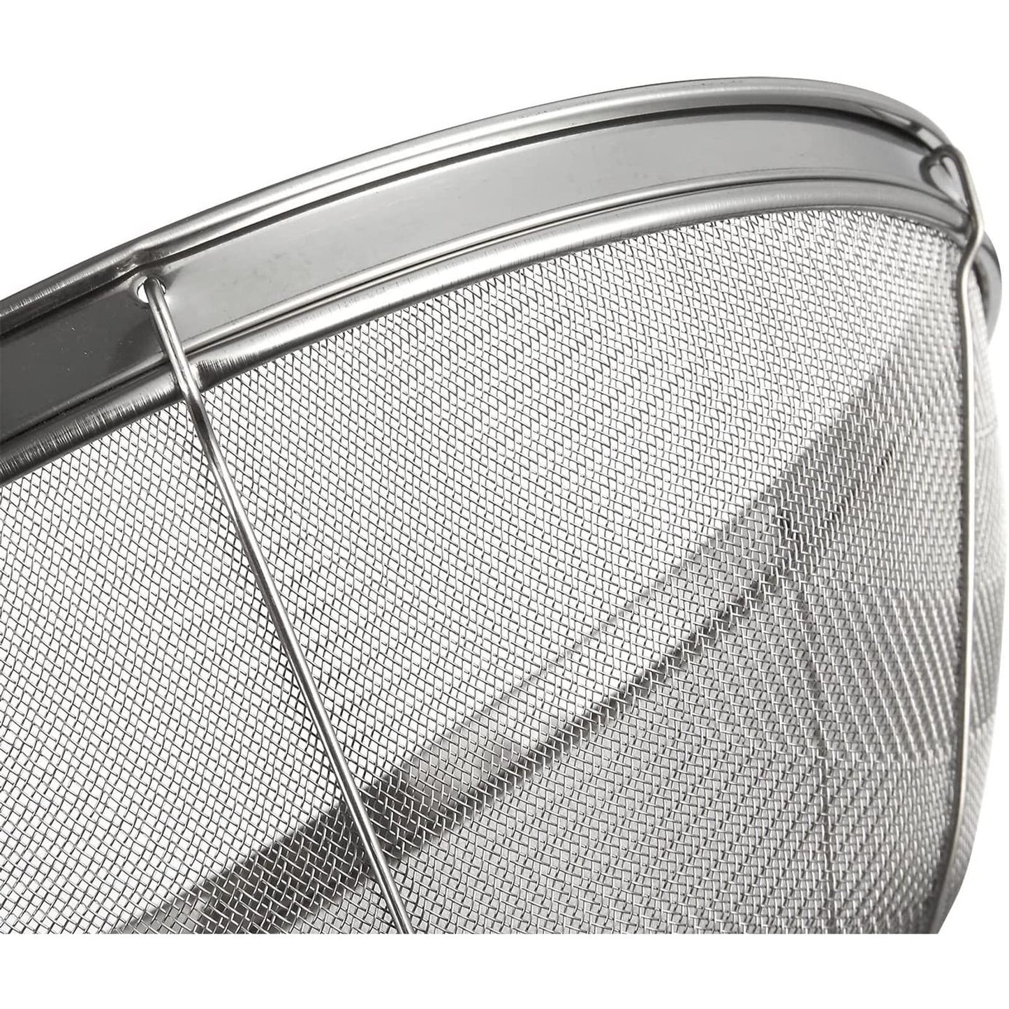 Juvale Stainless Steel Fine Mesh Strainer - Durable Rust-Resistant Mesh Colander - Ergonomic Handle Rice Colander - Ultra-Fine Flour Sifter - Dishwasher Safe with Stable Design - 11 in x 4 in, Silver