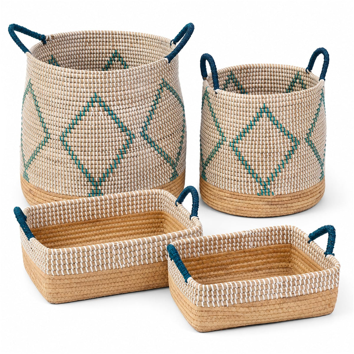 Handwoven Sea Grass Storage Baskets Set of 4 (4 Count)