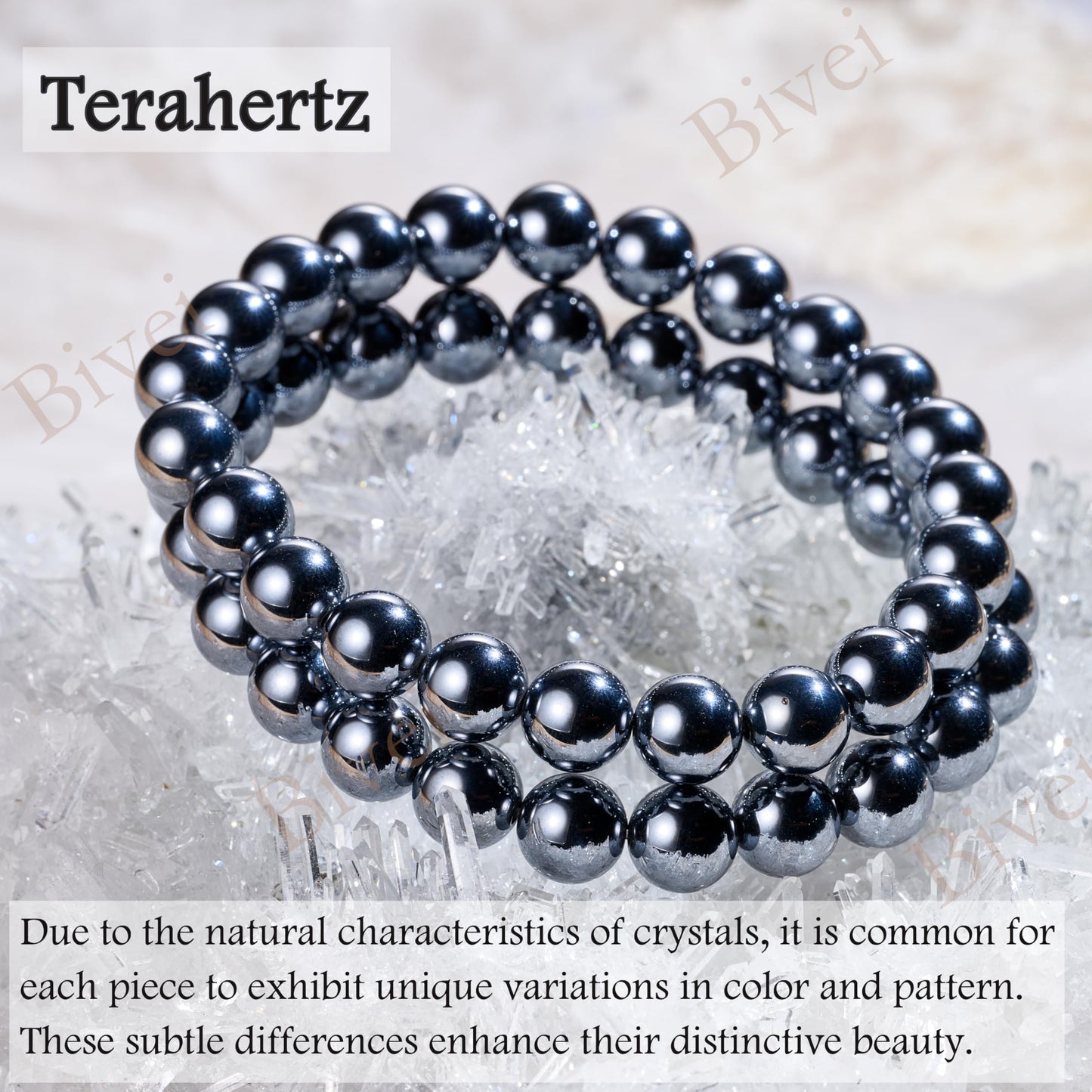 Terahertz - Energy Boost - 8mm Beaded Bracelets for Women Handmade Semi Precious Natural Stone Stretch Elastic Jewelry Yoga Protection Gifts