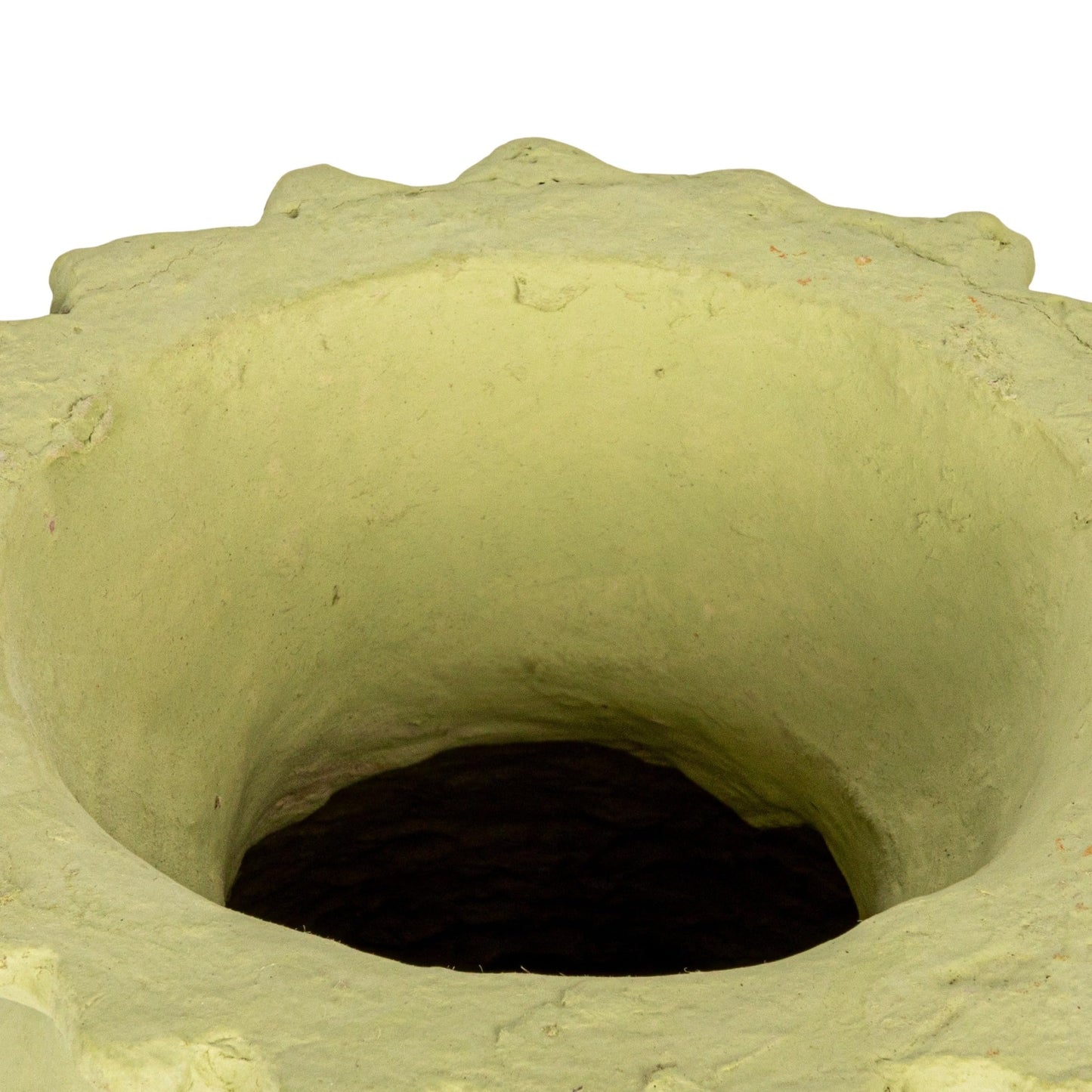 Creative Co-Op Handmade Paper Mâché Vase with Embossed and Debossed Design, Mint