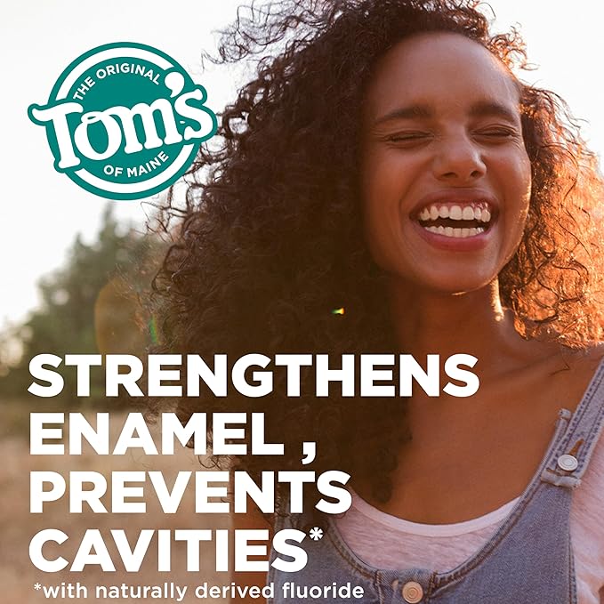 Tom's of Maine Whole Care Natural Toothpaste with Fluoride, Peppermint, 4 oz. 3-Pack (Packaging May Vary)