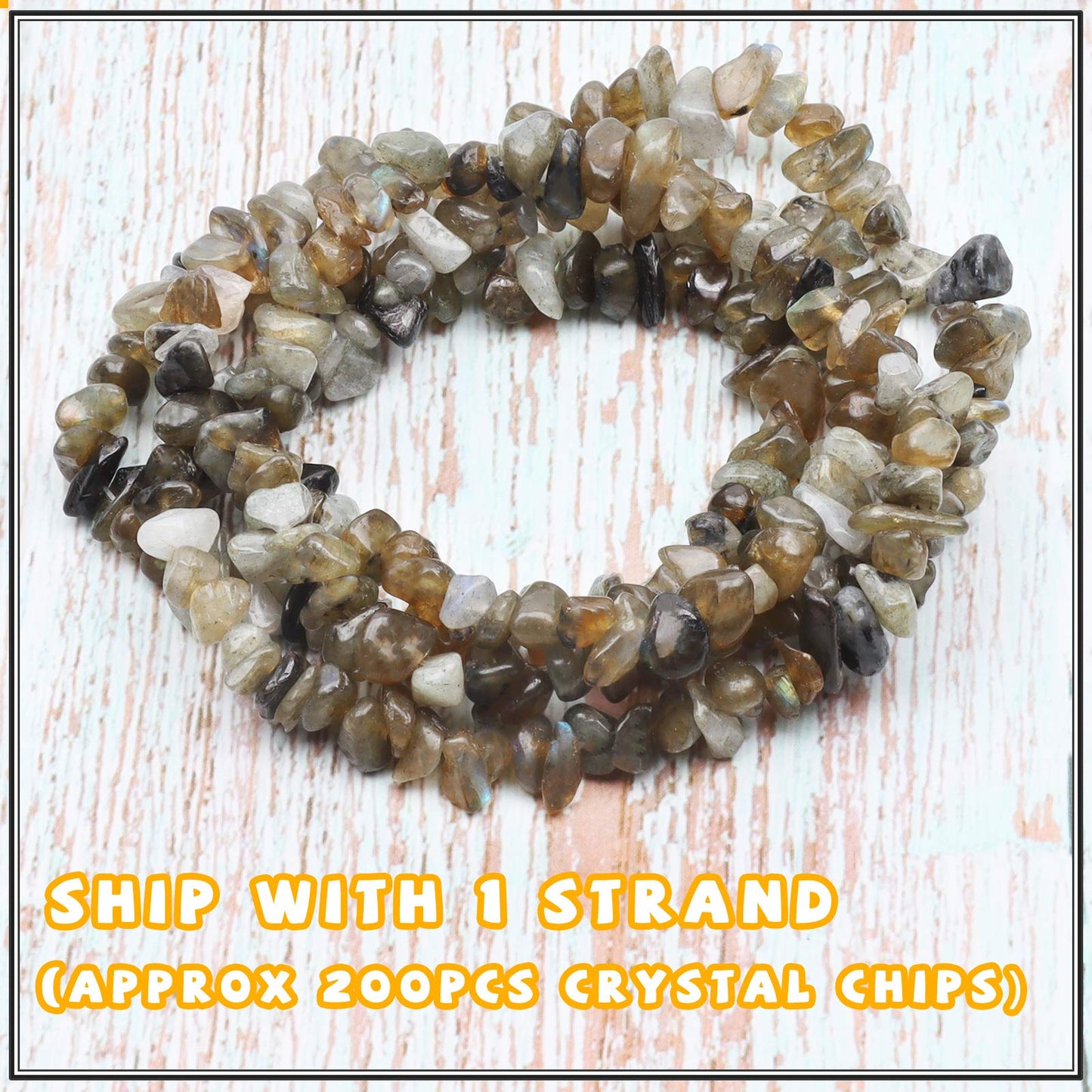 500 pcs Natural Chip Stone Beads, Labradorite 5-8 mm Irregular Gemstones Healing Crystal Loose Rocks Bead Hole Drilled for Jewelry Making Bracelet