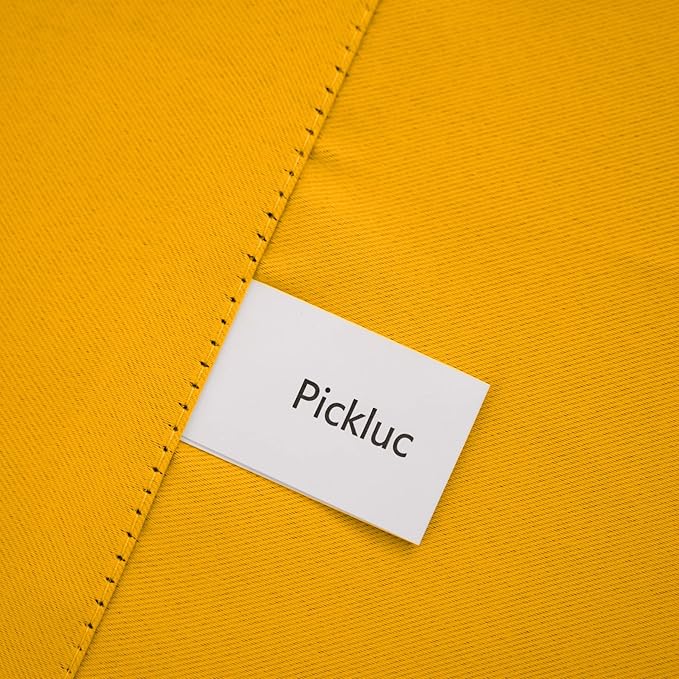 Pickluc Cafe Curtain (Half Window Tier Curtain) 24 Inches Length, Rod Pocket Kitchen Curtain, Short Blackout Curtain for Small Window, 30" Wide and 24" Long, 2 Panels, Mustard Yellow