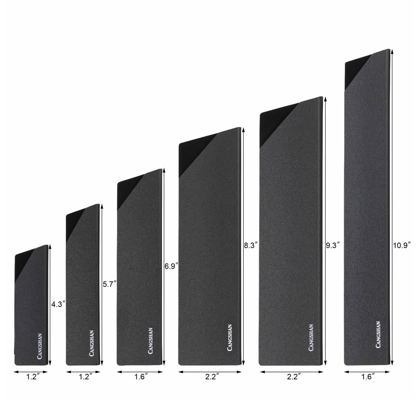 Cangshan 6-Piece Knife Edge Guard Set, 503633, Black