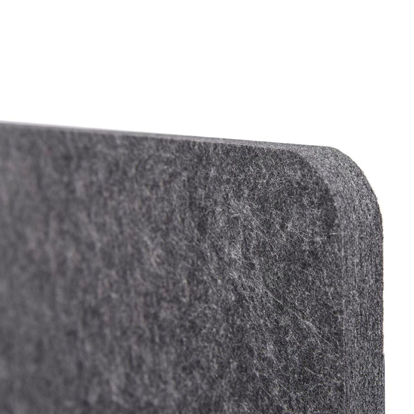 Stand Up Desk Store ReFocus Raw Clamp-On Acoustic Desk Divider Mounted Privacy Panel to Reduce Noise and Visual Distractions (Anthracite Gray, 23.6" x 16")