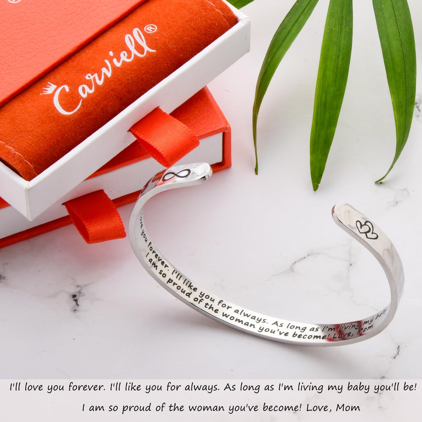 Carviell Daughter Bracelet from Mom, To my Daughter Gift for Birthday, Daughter in Law Jewelry, Mother Daughter Bracelets